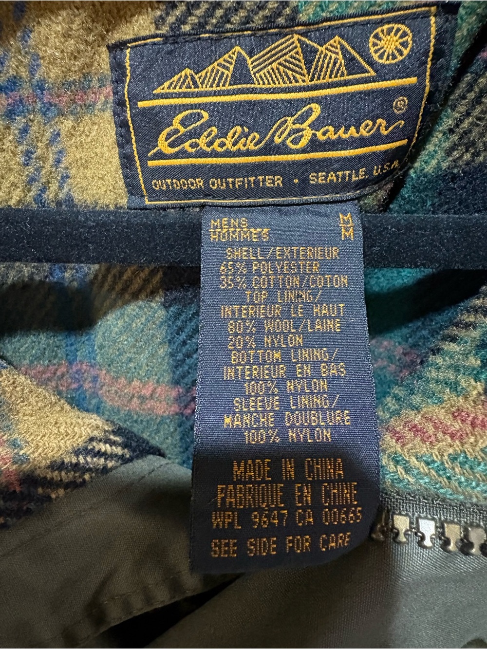 Eddie Bauer Men's Olive Green Military Field Jacket - Picture 5 of 5